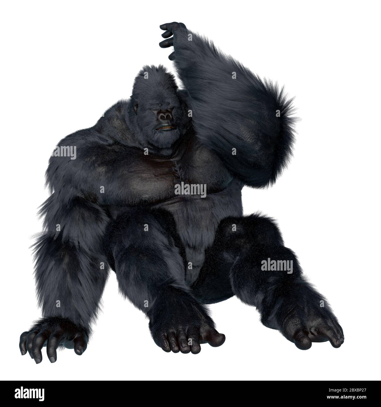 super gorilia saying leave me alone. This giant beast in clipping path is  very useful for graphic design creations, 3d illustration Stock Photo -  Alamy