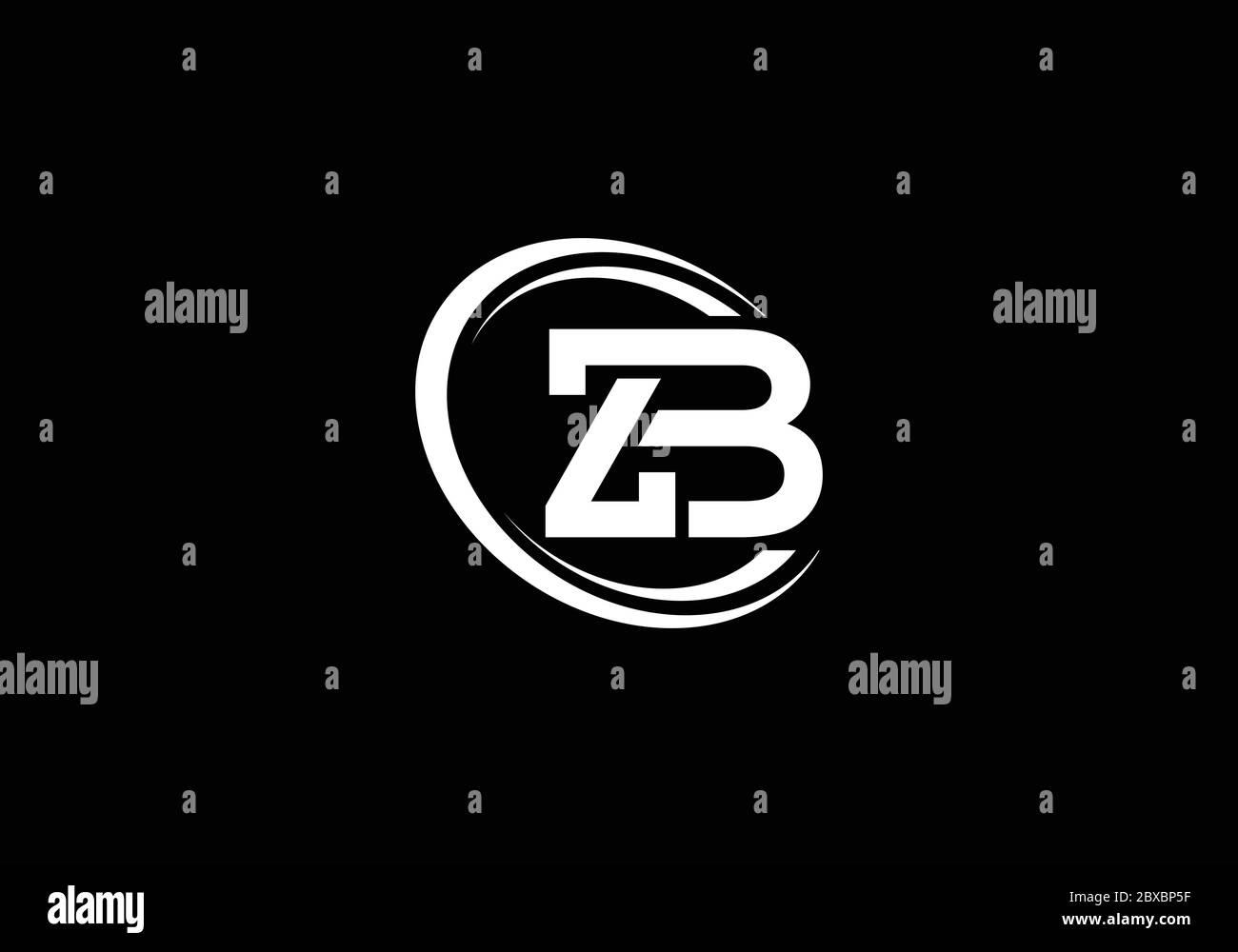 Initial Monogram Letter Z B Logo Design Vector Template. Graphic ...