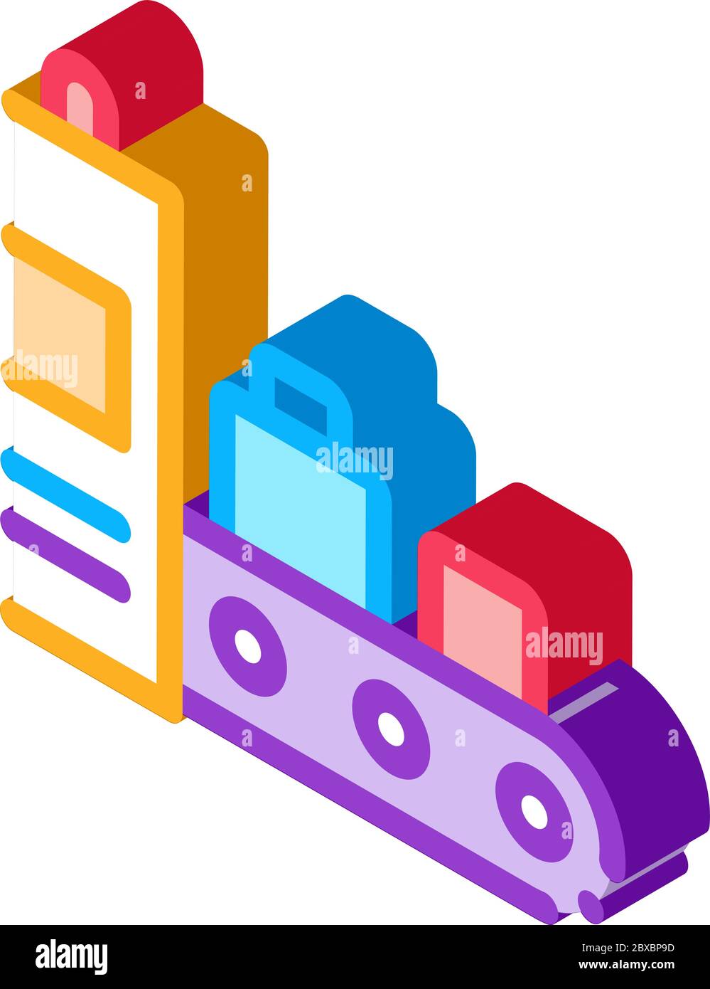 Luggage Security System isometric icon vector illustration Stock Vector ...