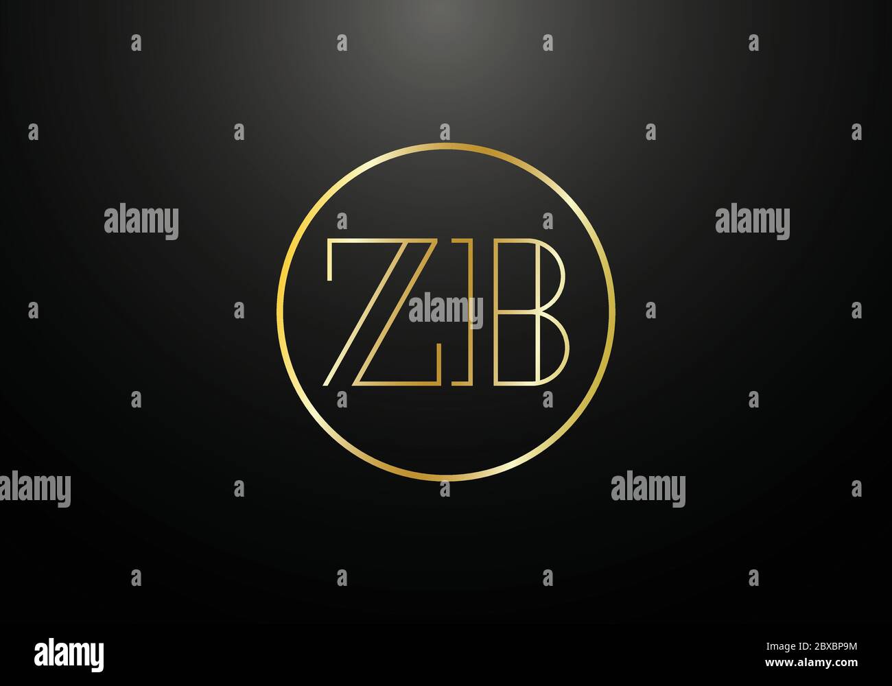 Initial Monogram Letter Z B Logo Design Vector Template. Graphic ...