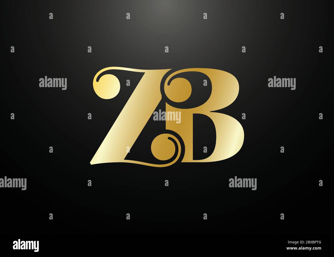 Initial Monogram Letter Z B Logo Design Vector Template. Graphic ...