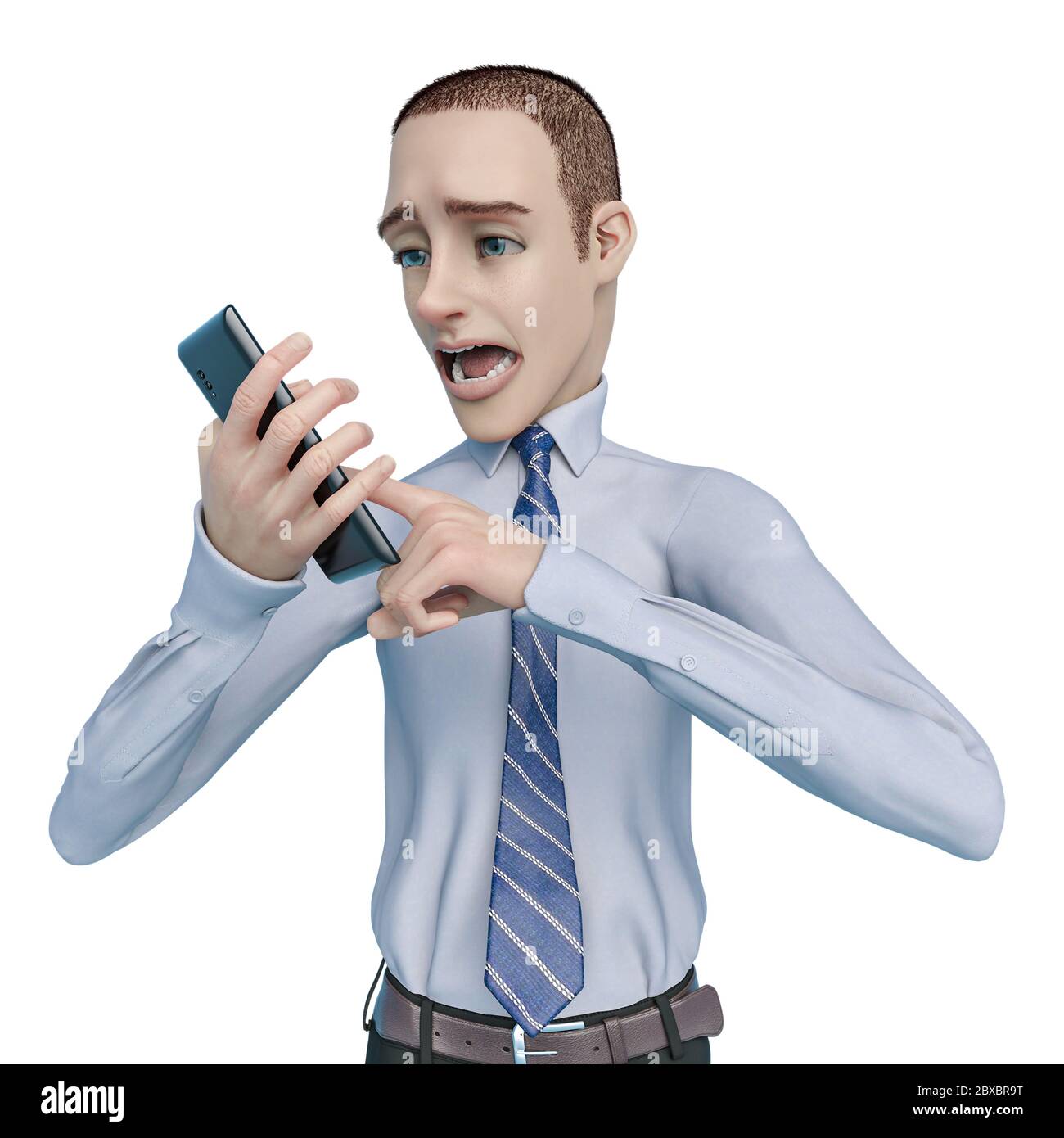 Smartphone Smartphone Funny Cartoon Illustration High Resolution Stock Photography And Images Alamy