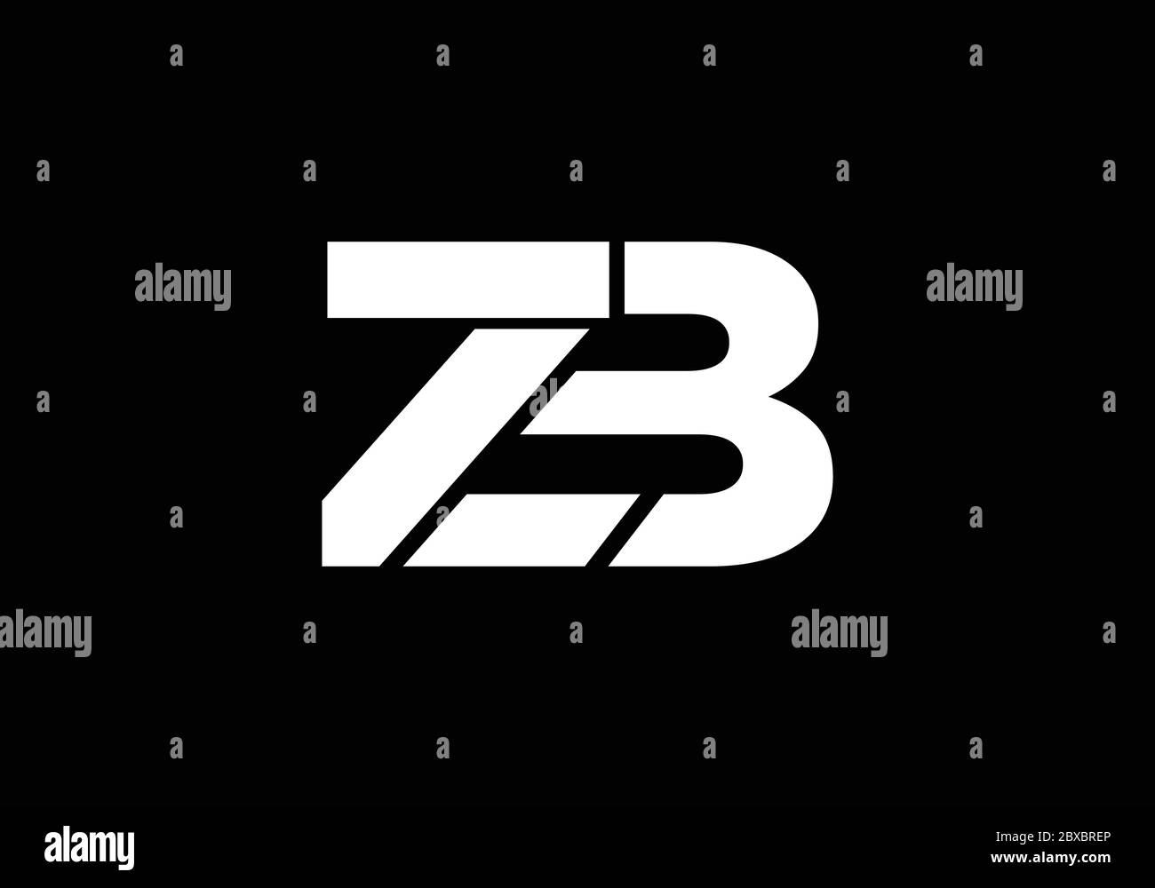 Initial Monogram Letter Z B Logo Design Vector Template. Graphic ...