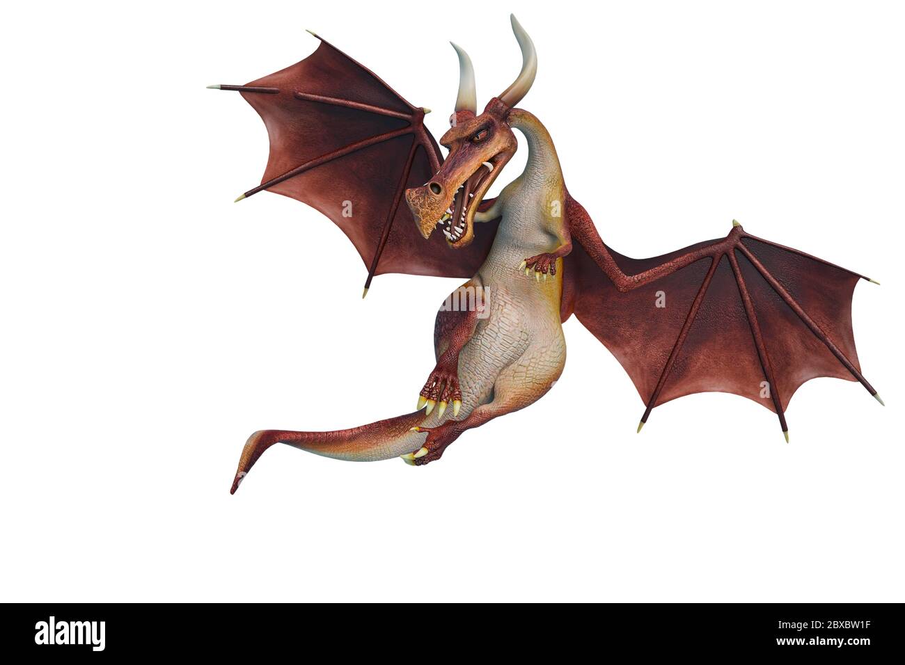 dragon cartoon is watching. This cute monster in clipping path is very  useful for graphic design creations, 3d illustration Stock Photo - Alamy, image size:1300x956