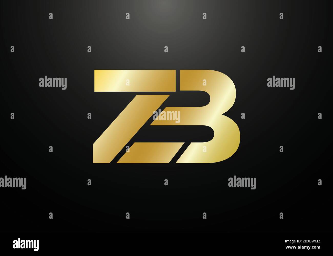 Initial Monogram Letter Z B Logo Design Vector Template. Graphic ...