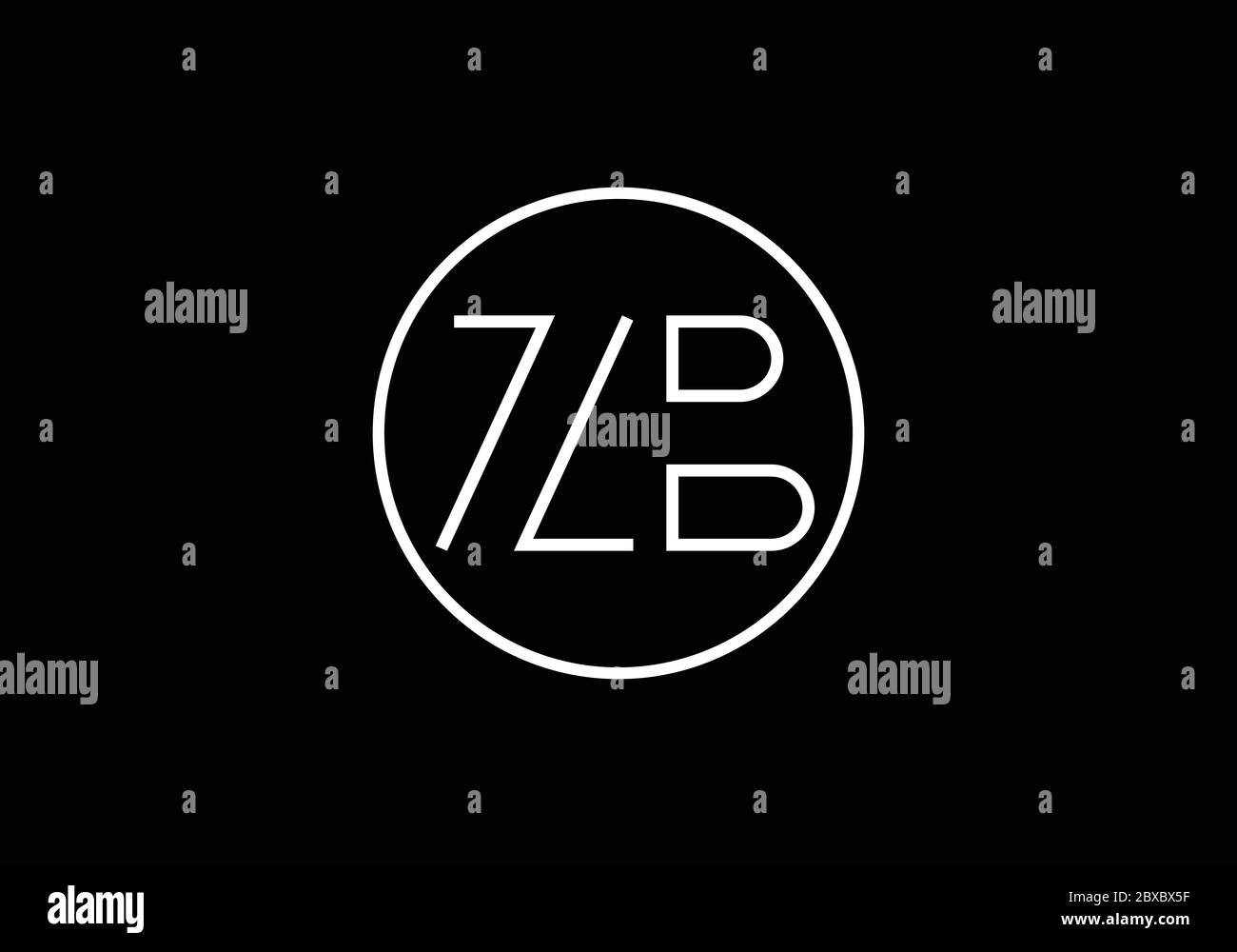 Initial Monogram Letter Z B Logo Design Vector Template. Graphic ...