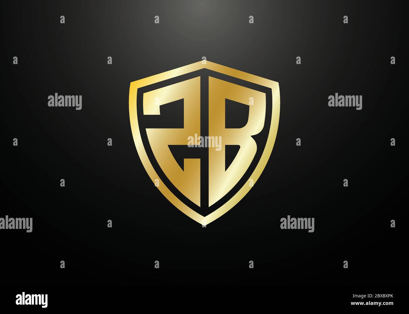 Initial Monogram Letter Z B Logo Design Vector Template. Graphic ...