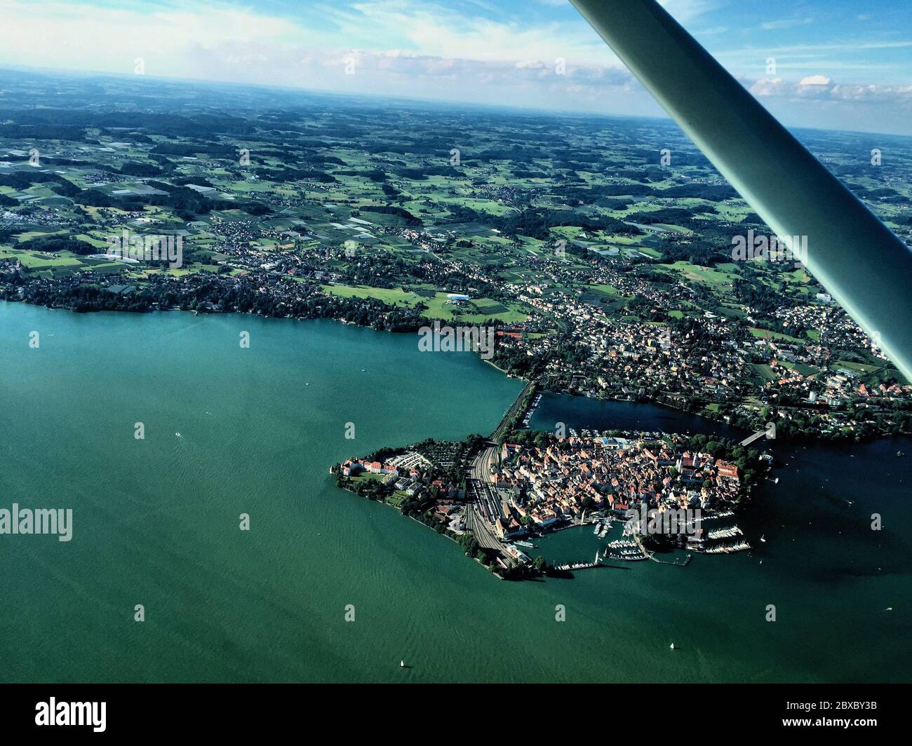 Lake of constance in Switzerland seen from above Stock Photo