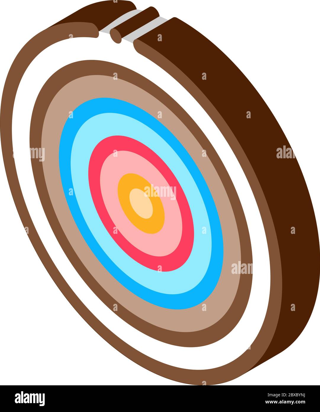 Target Archery Equipment isometric icon vector illustration Stock Vector