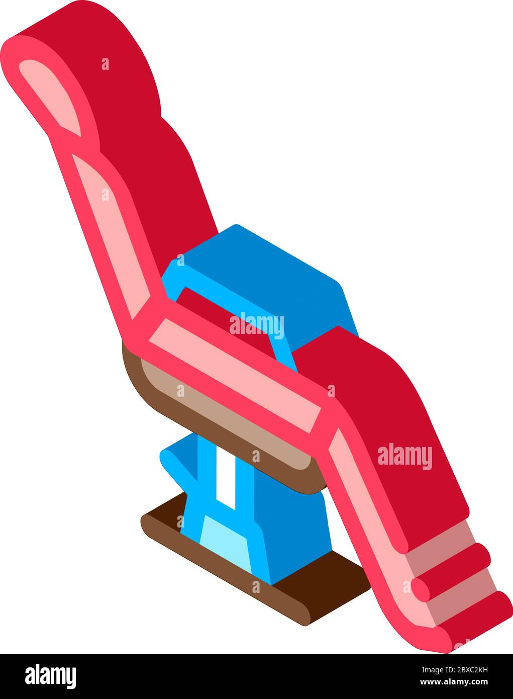 Tattoo Chair isometric icon vector illustration Stock Vector
