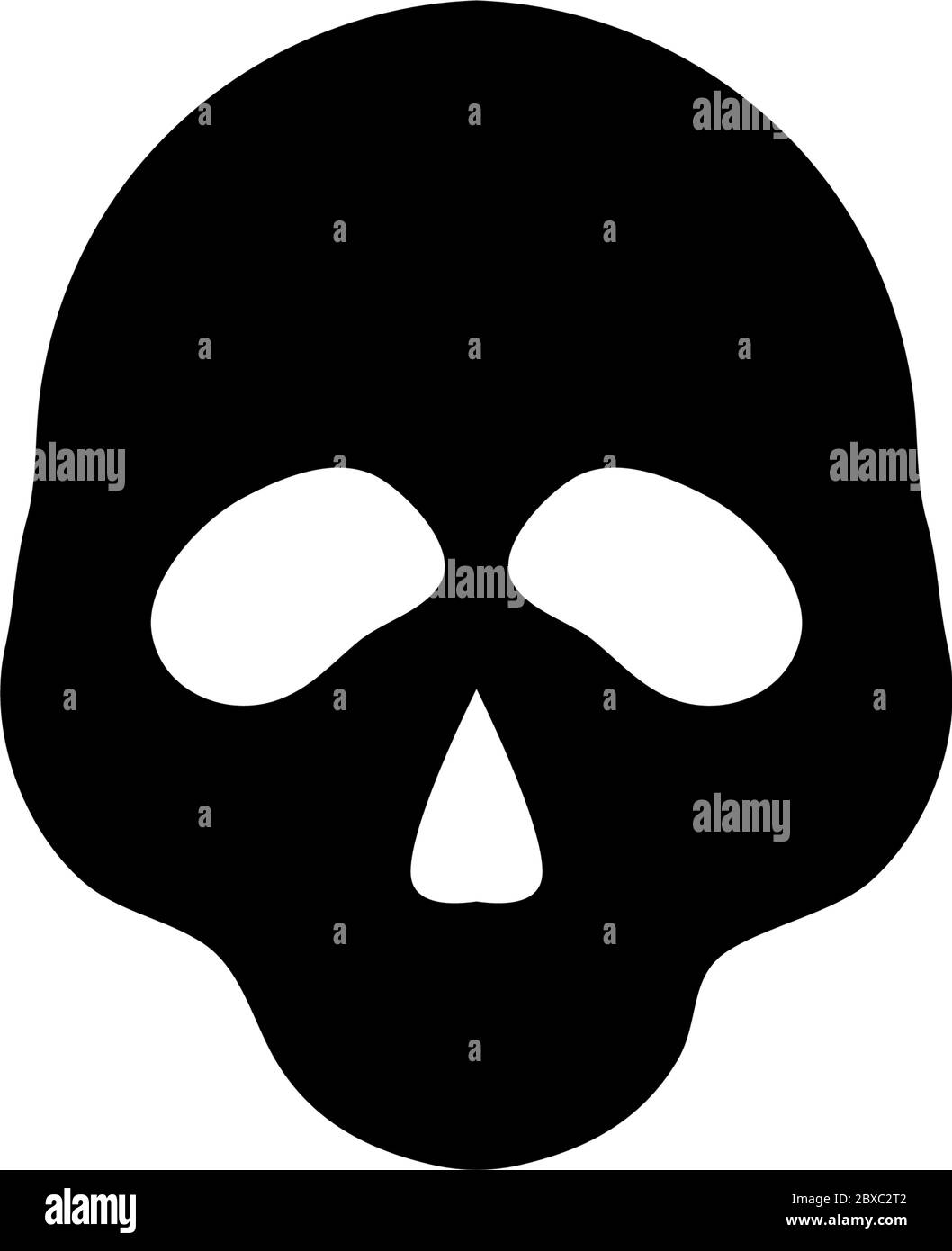 Human Skull, Death or Dead Face, Skeleton. Flat Vector Icon ...