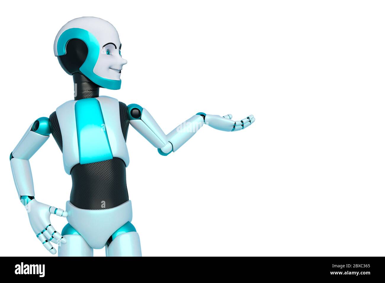 robot boy cartoon look that. This guy in clipping path is very useful for  graphic design creations, 3d illustration Stock Photo - Alamy