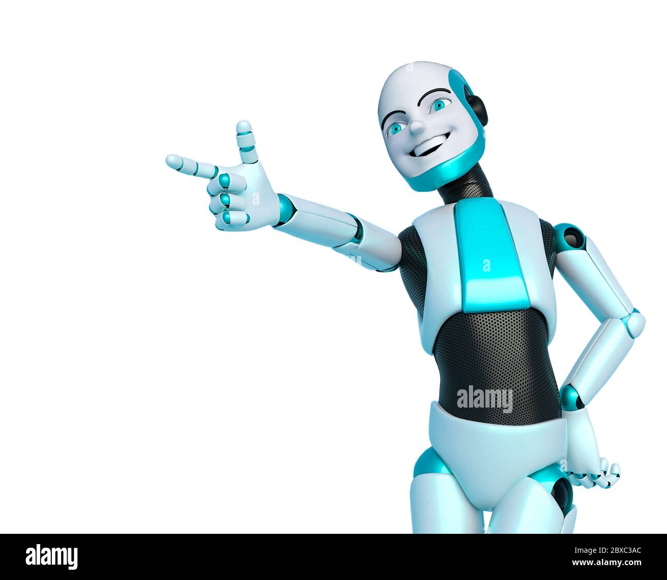 robot boy cartoon. This guy in clipping path is very useful for graphic  design creations, 3d illustration Stock Photo - Alamy