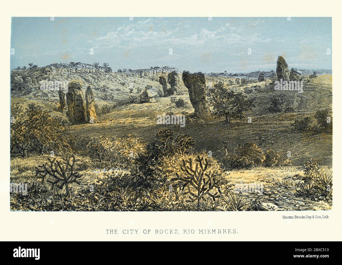 City of Rocks, Giants of the Mimbres, New Mexico, 19th Century Stock Photo