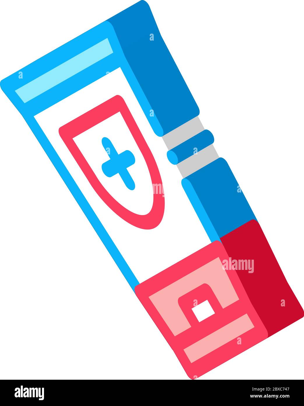 Cream Package isometric icon vector illustration Stock Vector
