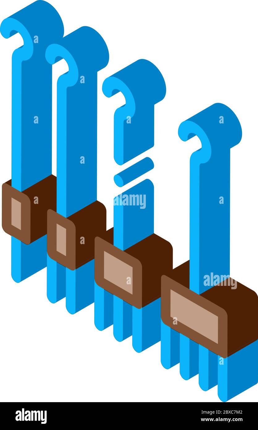 Piercing Hooks isometric icon vector illustration Stock Vector