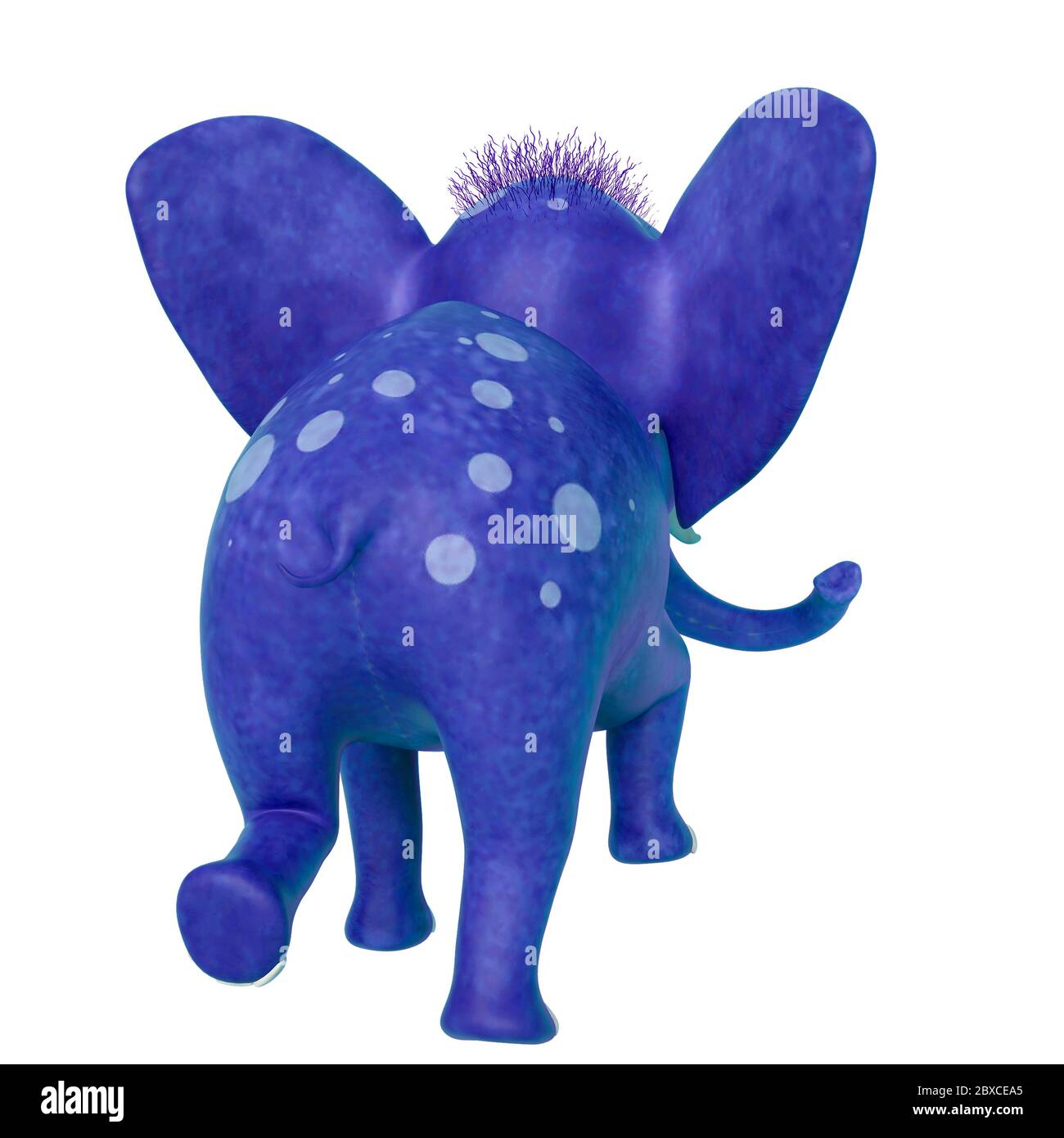 baby elephant cartoon walking in a white background rear view. This sweet elephant  cartoon in clipping path is very useful for graphic design creation Stock  Photo - Alamy