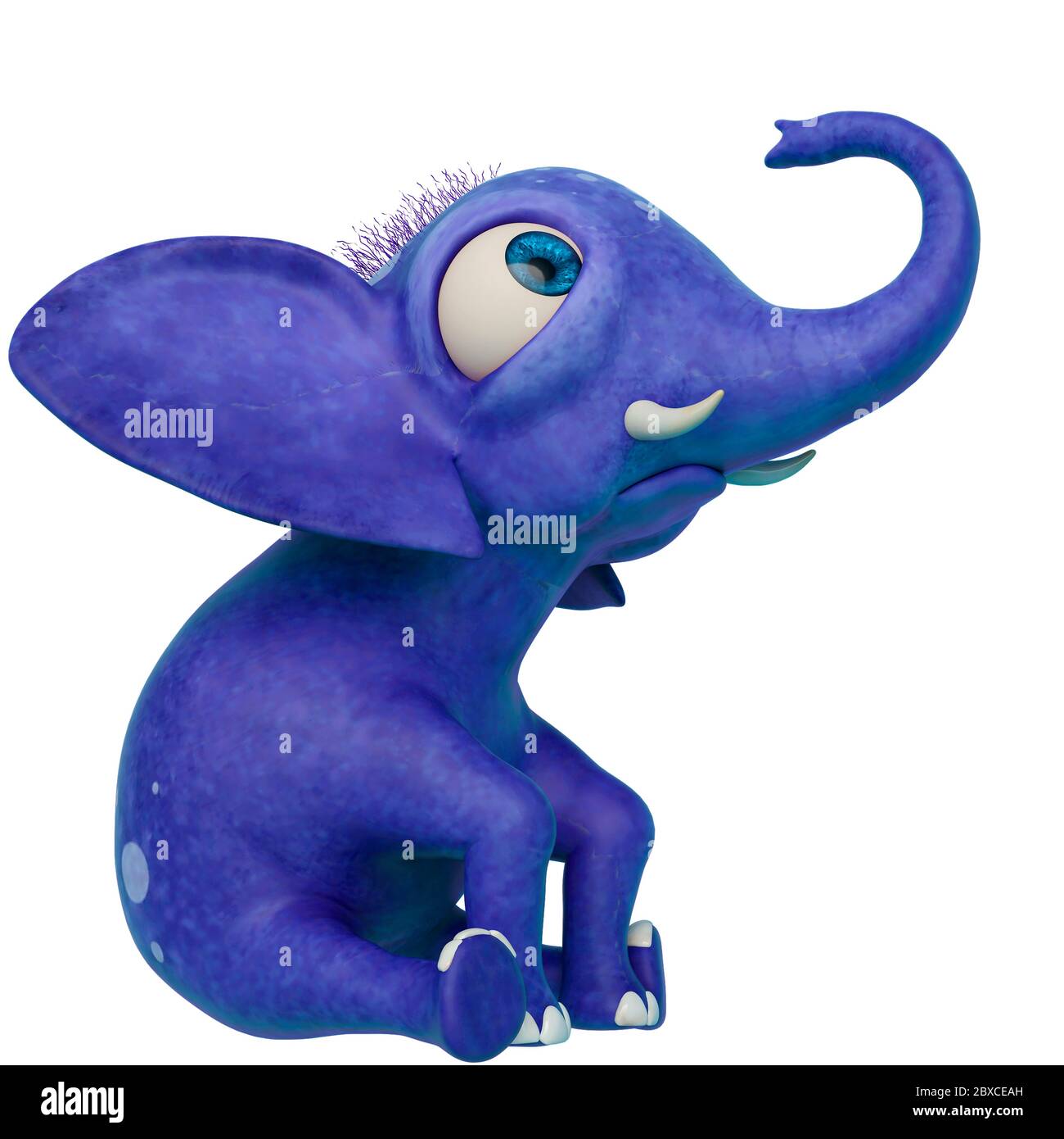 Elephant trunk up happy Cut Out Stock Images & Pictures - Alamy