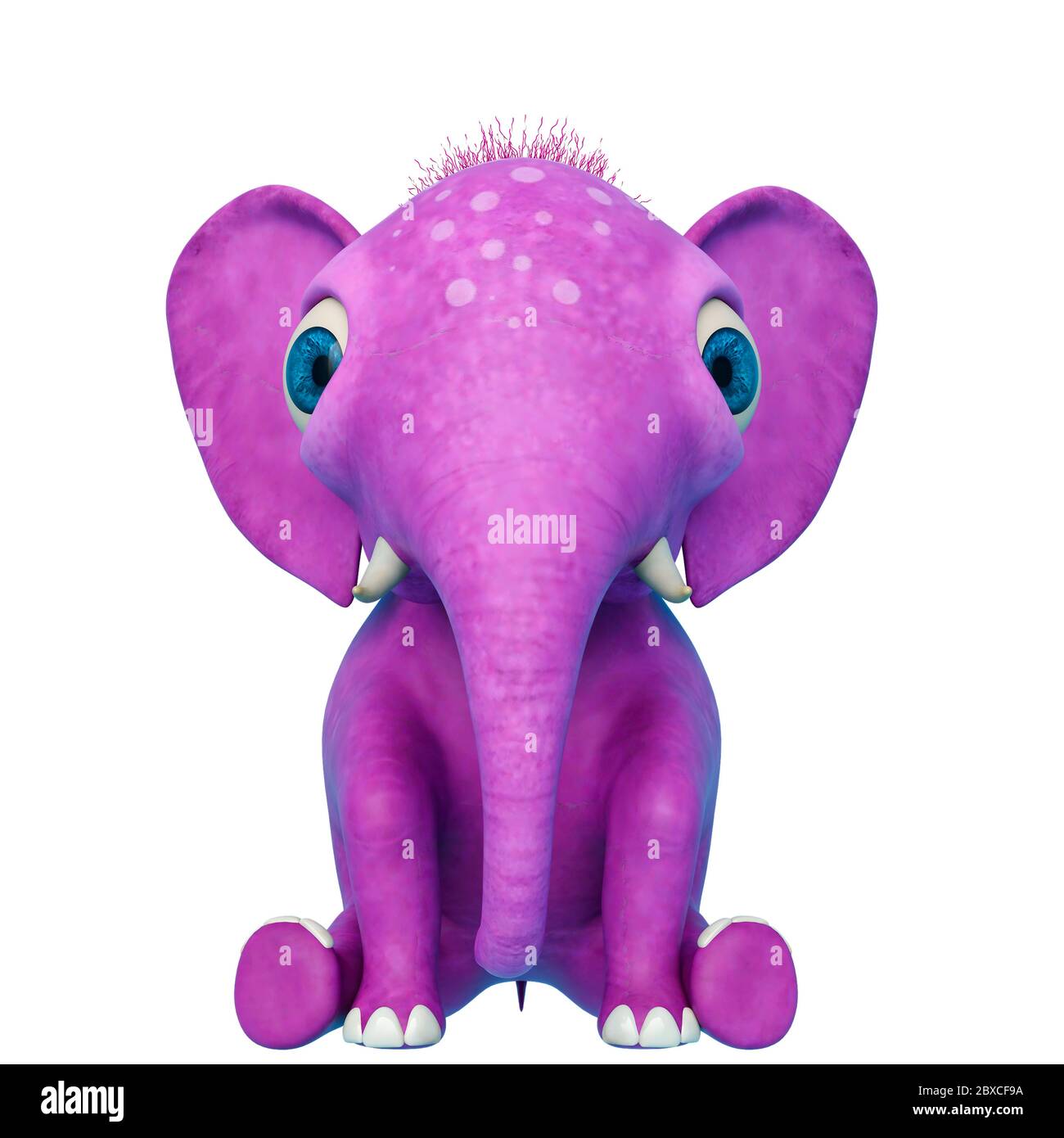 baby elephant cartoon sitting in a white background. This sweet