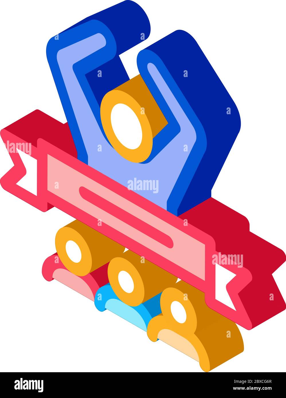 Battle Winner Isometric Icon Vector Illustration Stock Vector
