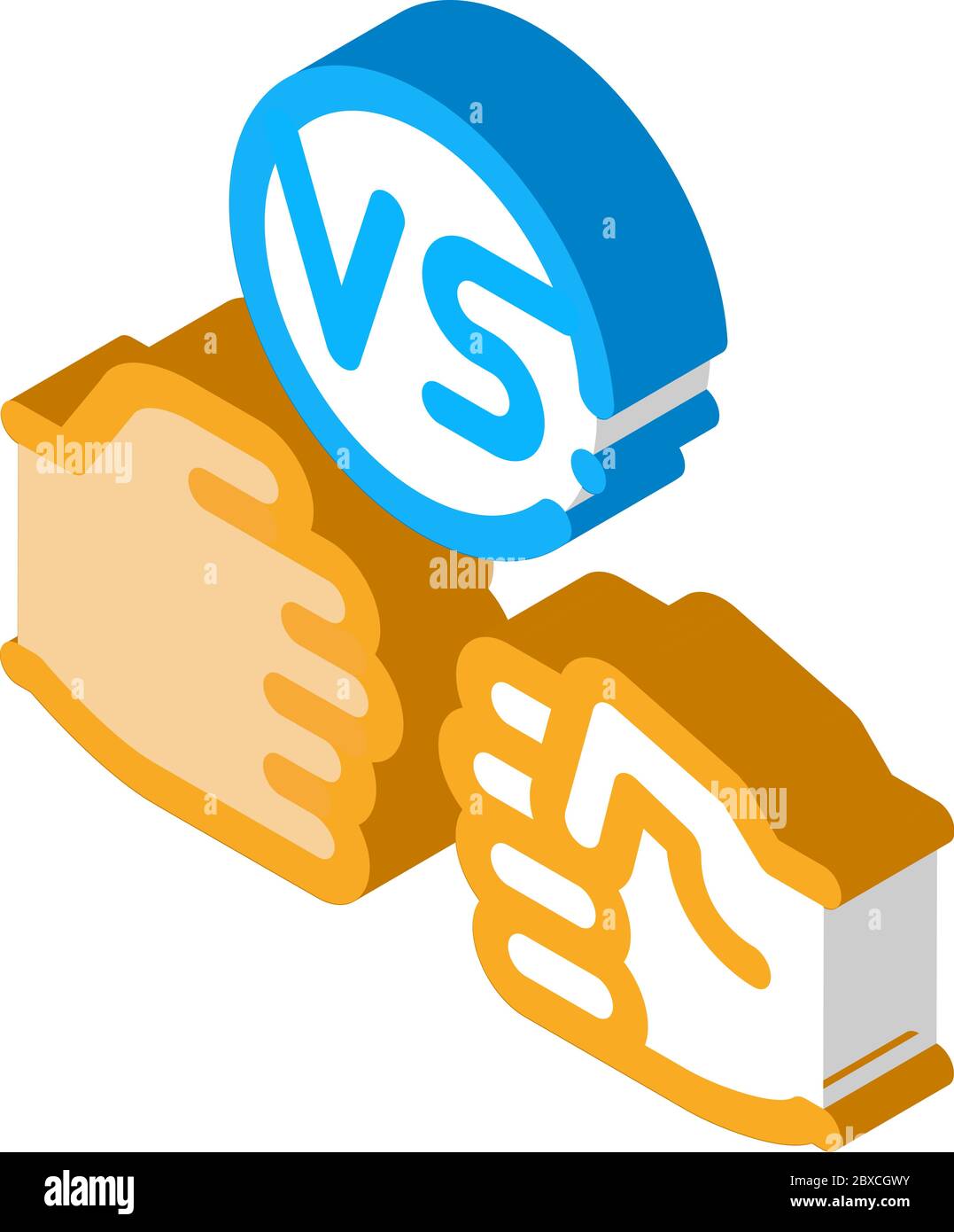 Fighting Battle Isometric Icon Vector Illustration Stock Vector