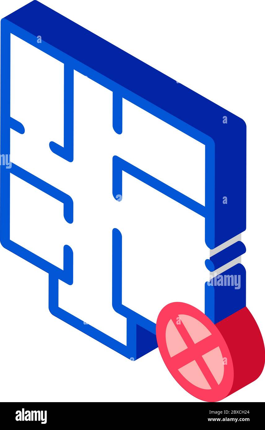 Wrong Plan isometric icon vector illustration Stock Vector