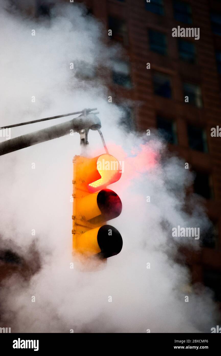 Traffic Light City Detail Stock Photo