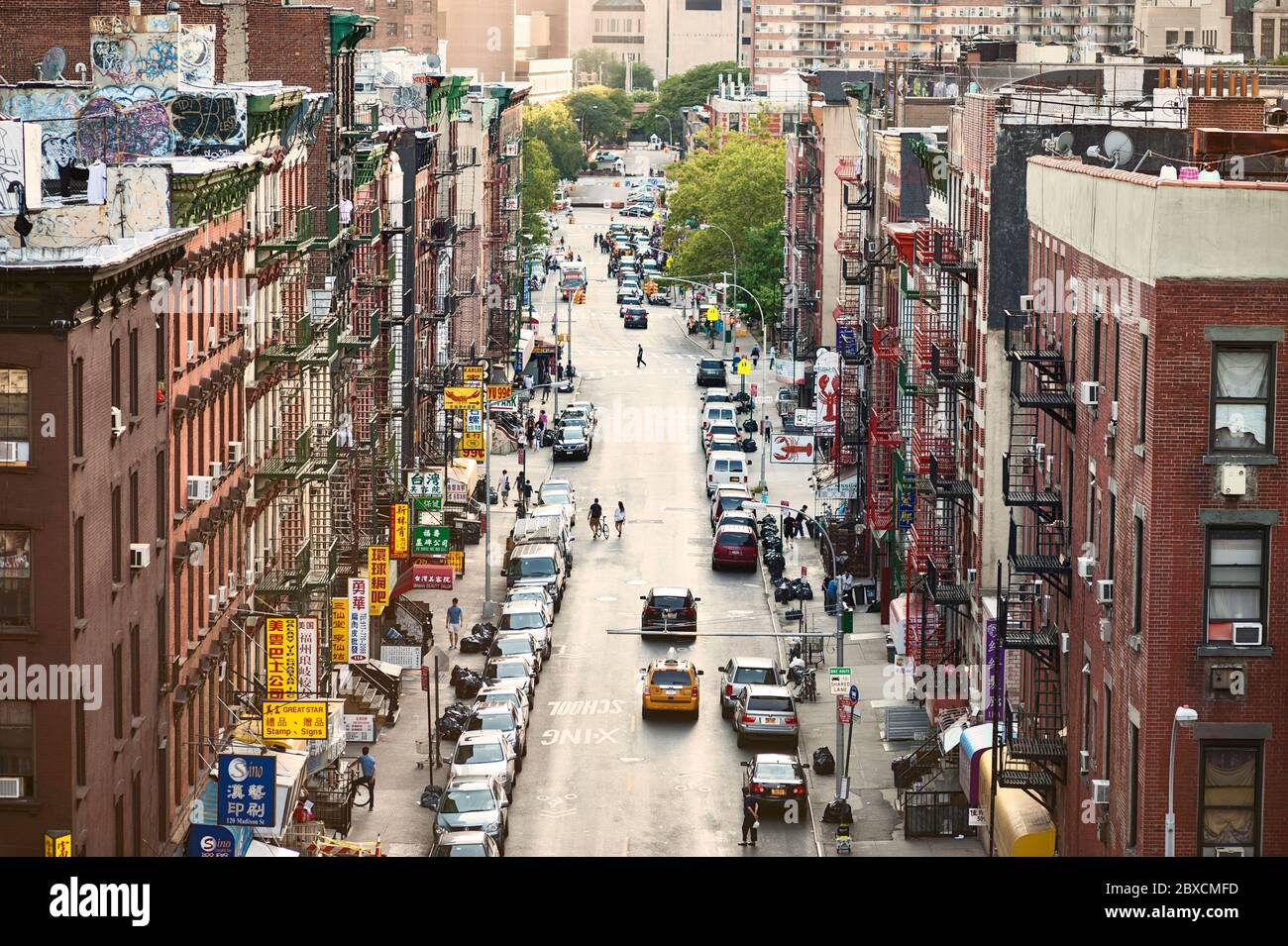 Tenement Buildings Fire Escapes New York City Stock Photo