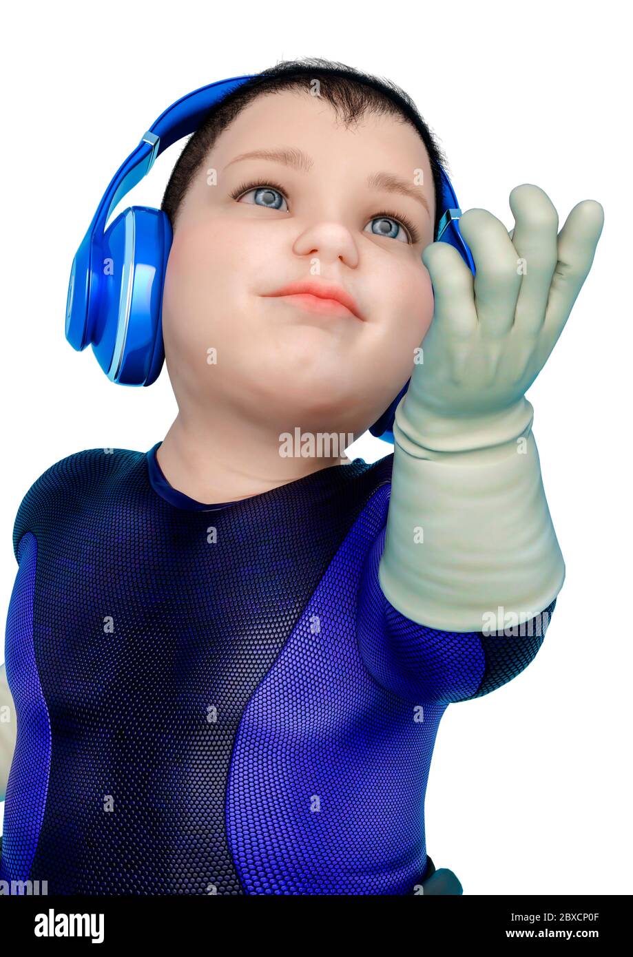 super baby is listening to the music in white background. This baby in clipping path is very useful for graphic design creations, 3d illustration Stock Photo - Alamy super baby is listening to the music in white background. This baby in clipping path is very useful for graphic design creations, 3d illustration Stock Photo - Alamy