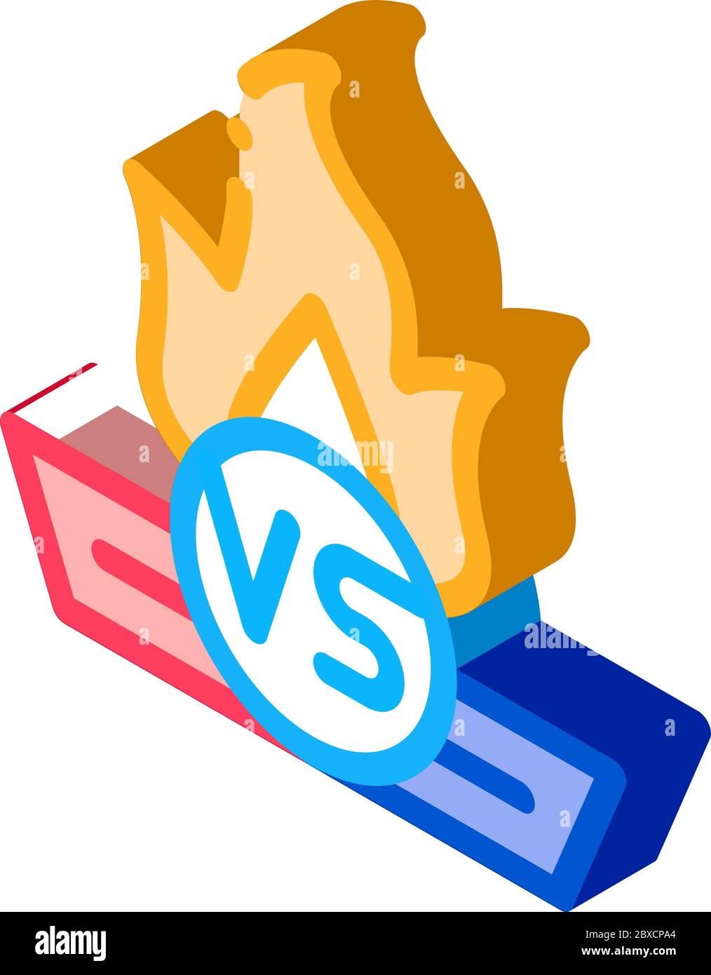 Battle Logo Isometric Icon Vector Illustration Stock Vector