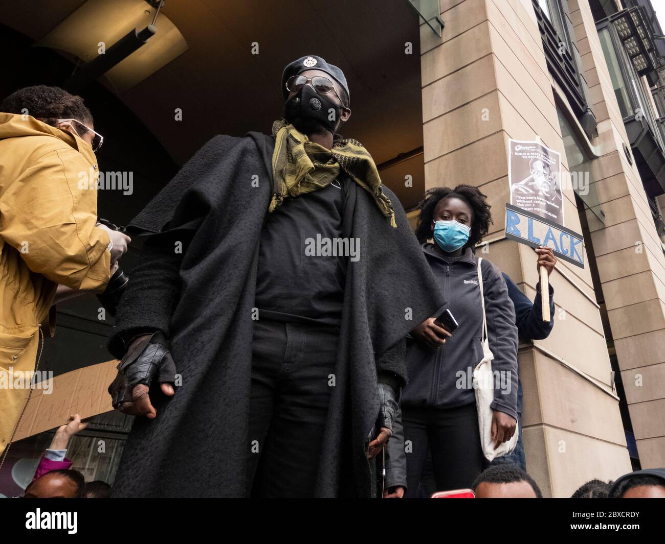 London. UK. June the 6th 2020. BLM protesters during the Black Lives Matter in Bridge Street, Westminster. Stock Photo