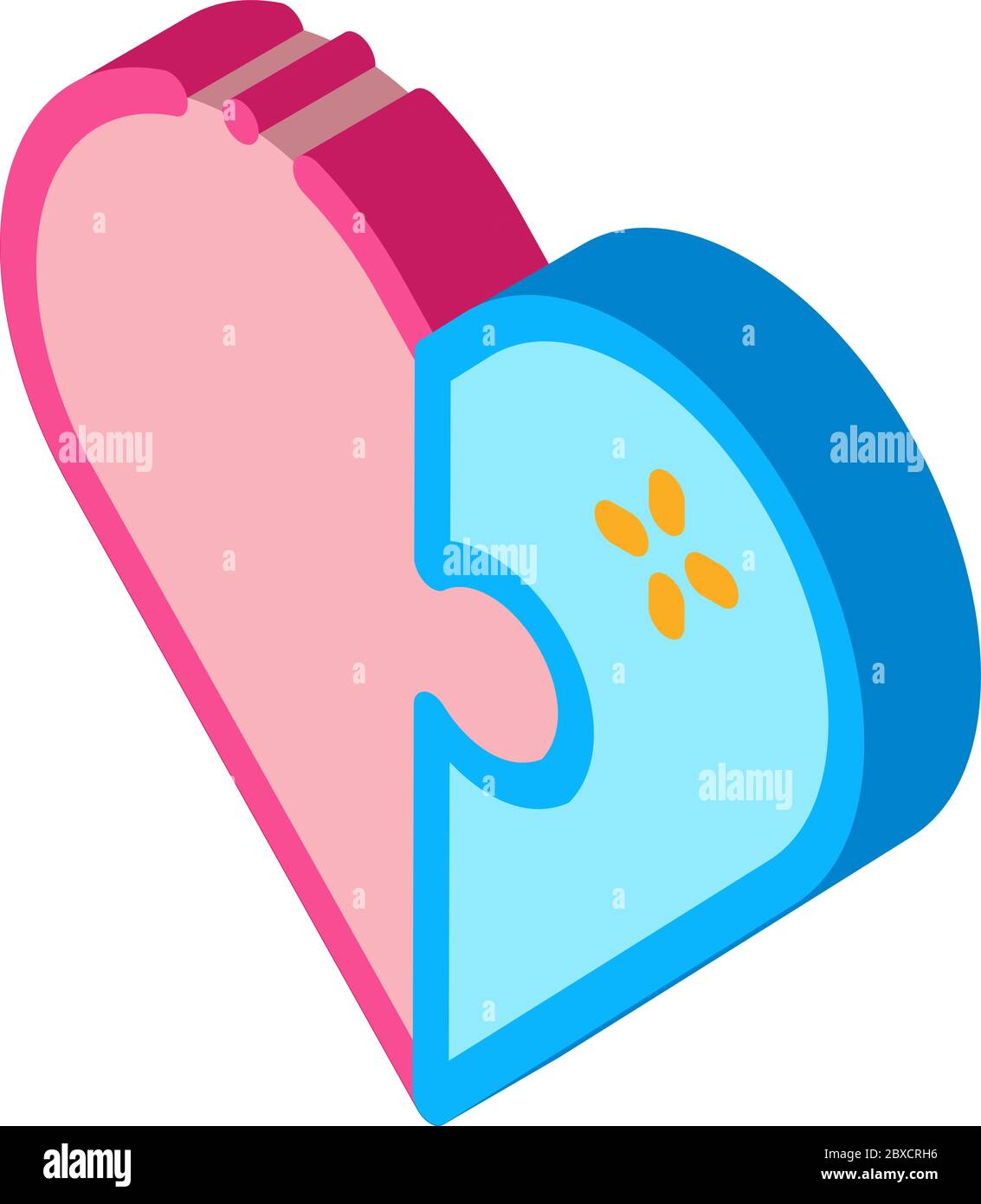 Heart Love Isometric Icon Vector Illustration Stock Vector Image & Art ...