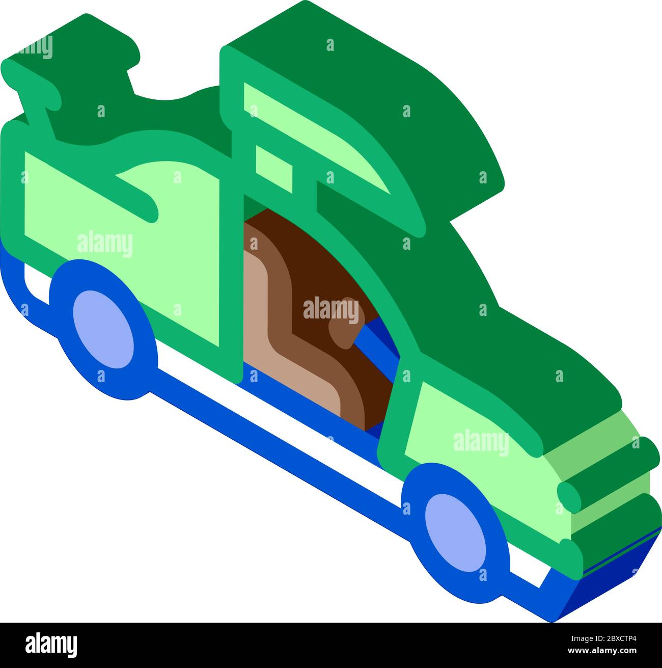 Car Door Tuning Isometric Icon Vector Illustration Stock Vector Image ...