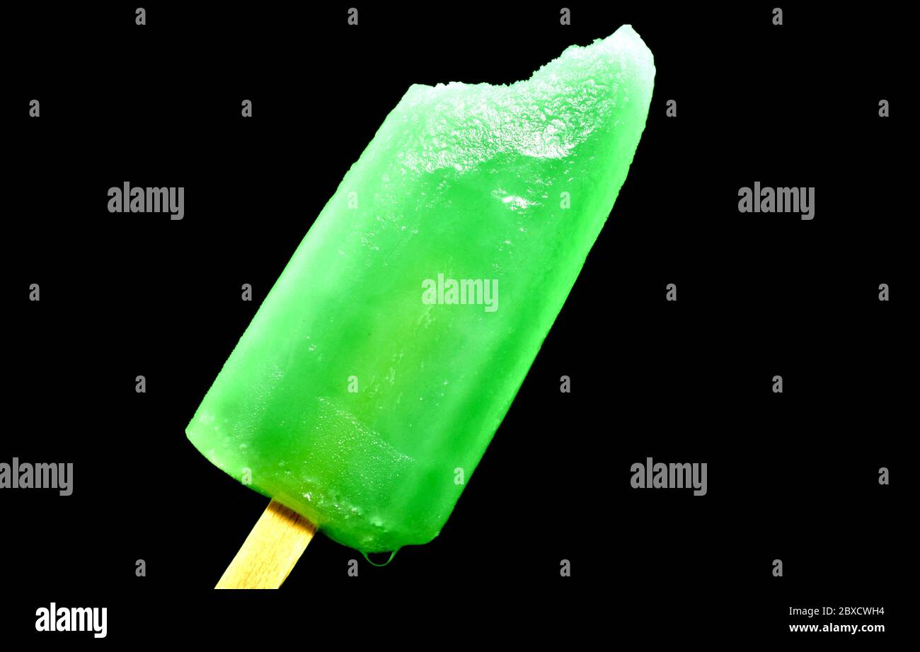 popsicle ice cream with mint Stock Photo