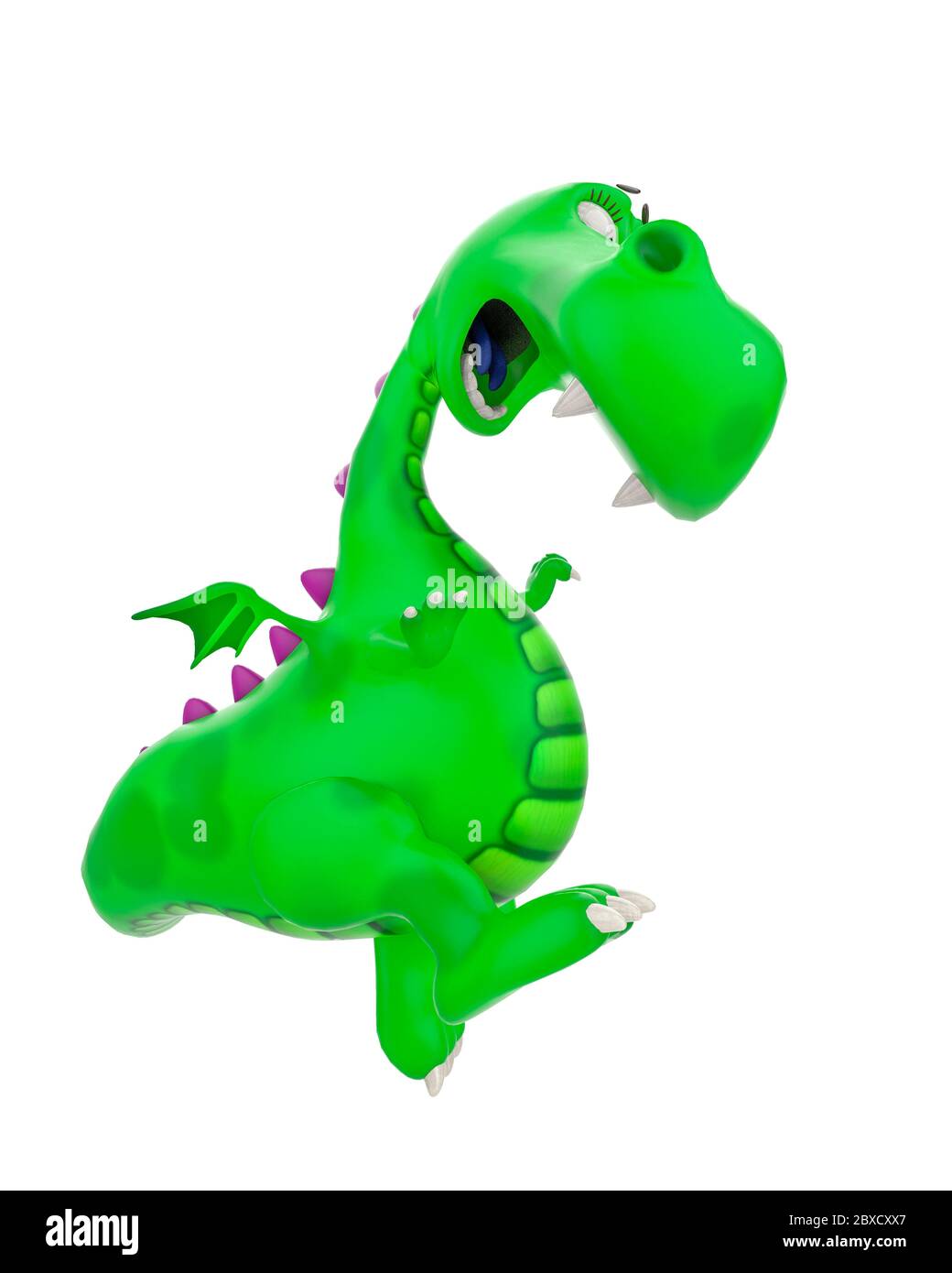 dino baby the green dragon cartoon. This air ballon will put some action at  yours creations, 3d illustration Stock Photo - Alamy