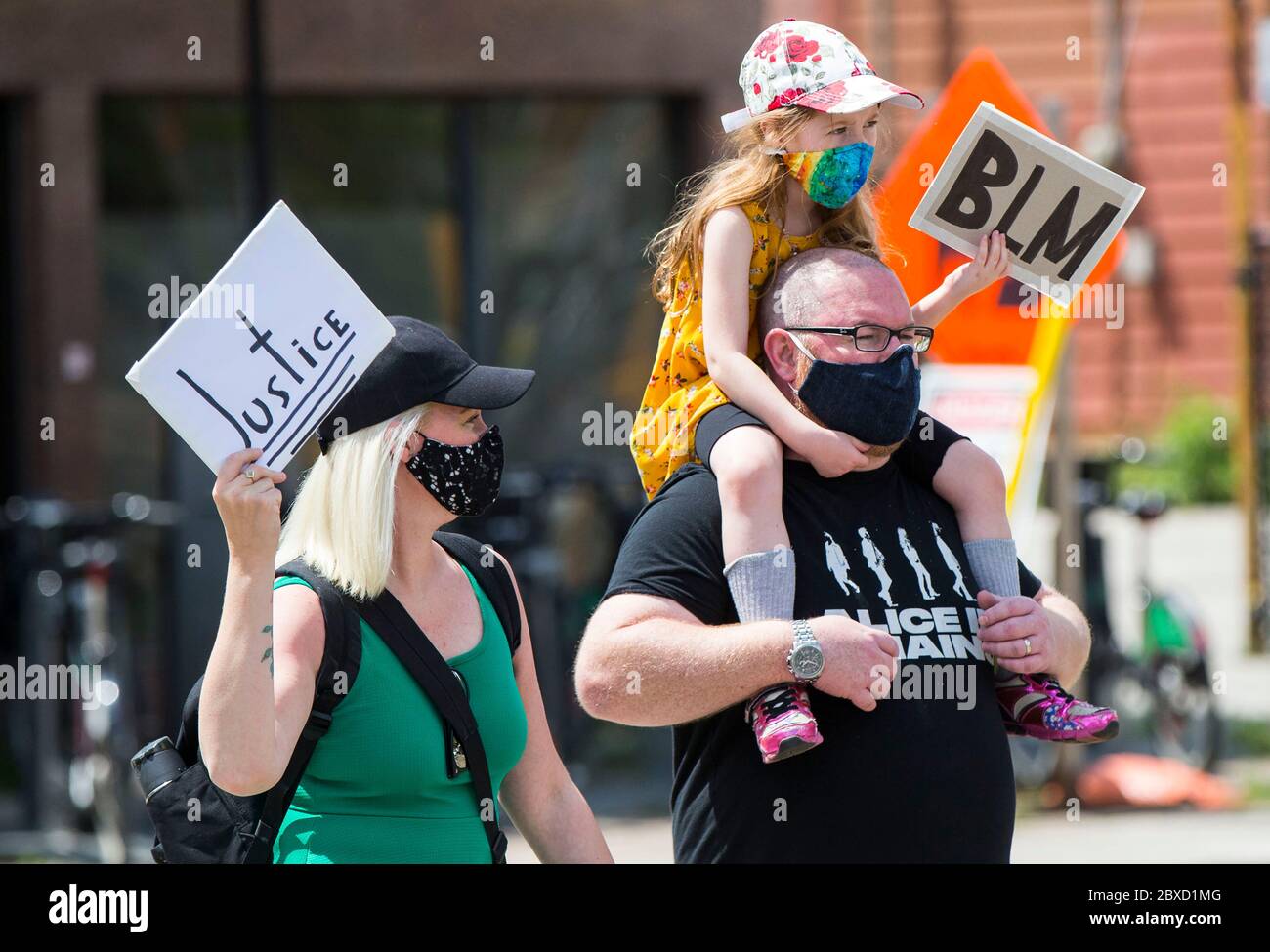 Toronto Canada 6th June 2020 People Take Part In An Anti
