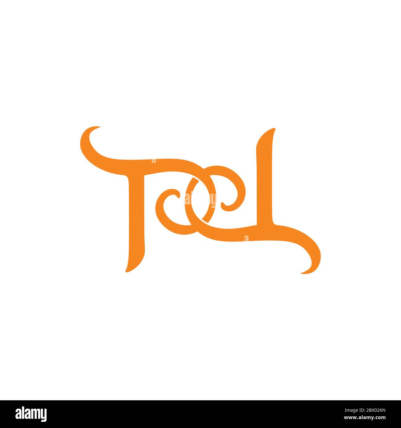 letter pd linked spiral logo vector Stock Vector