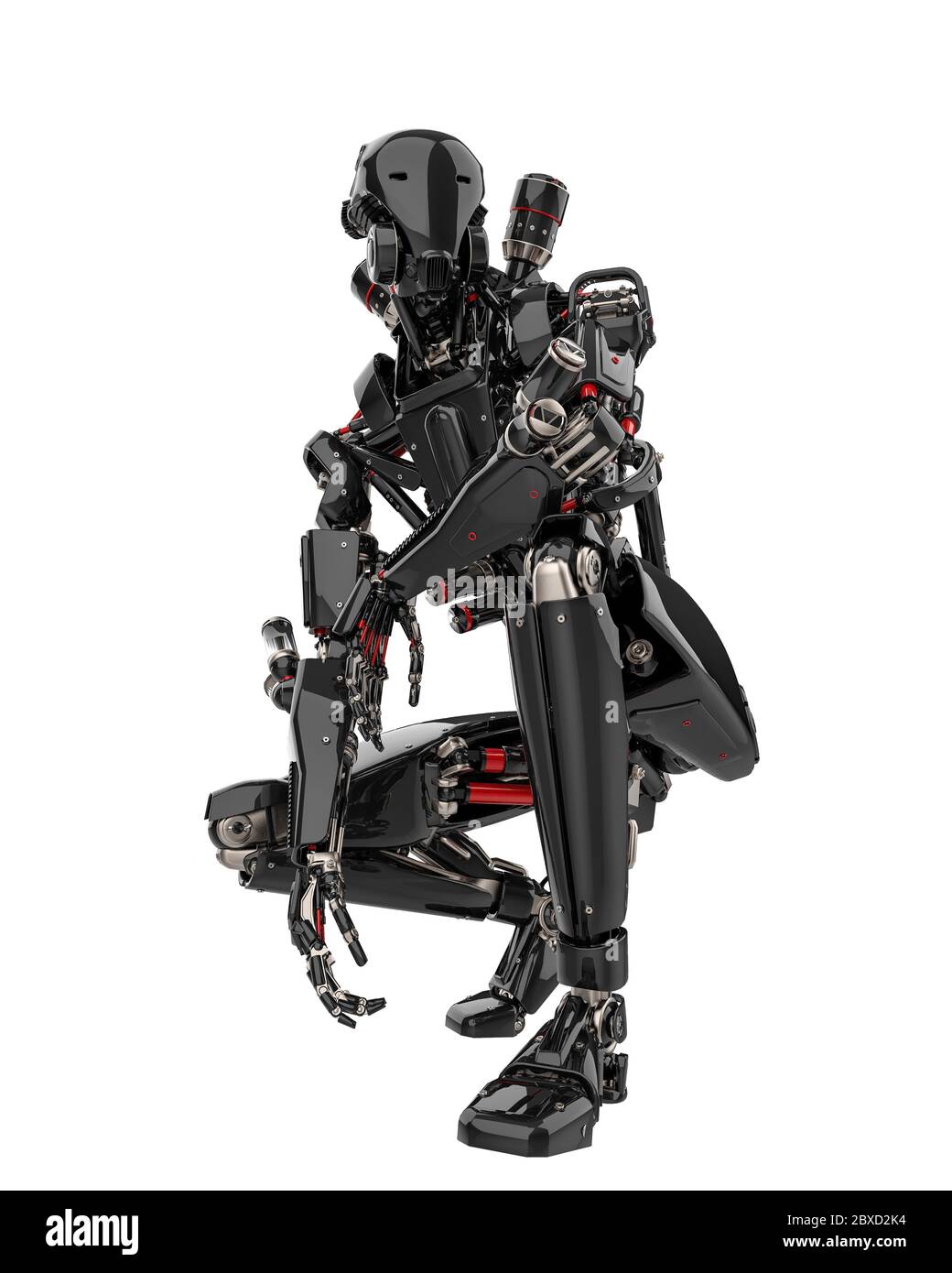 mega black robot super drone in a white background. This super robot some fun in yours creations, 3d Stock Photo - Alamy