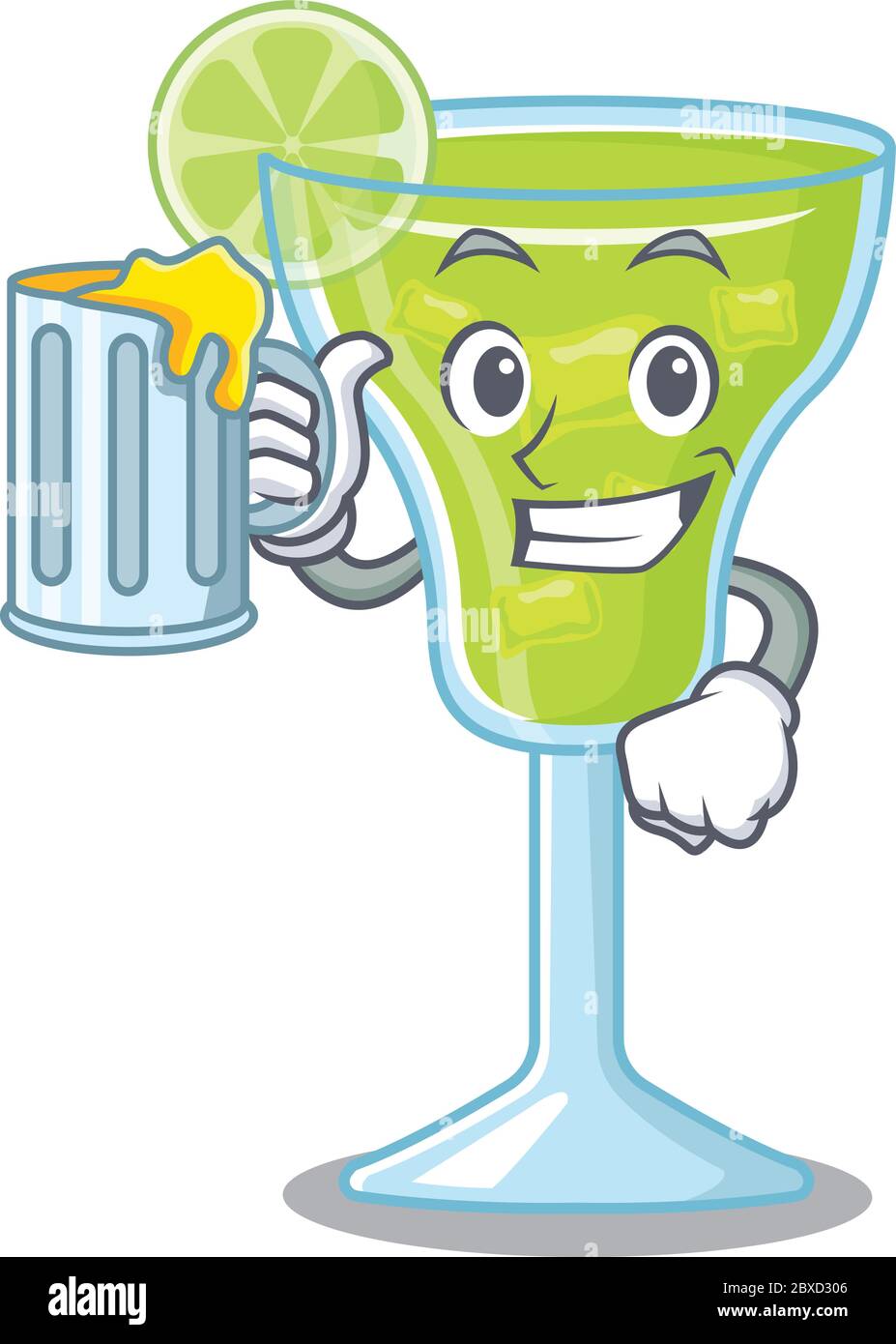 A cartoon concept of margarita cocktail with a glass of beer Stock Vector Image & Art Alamy