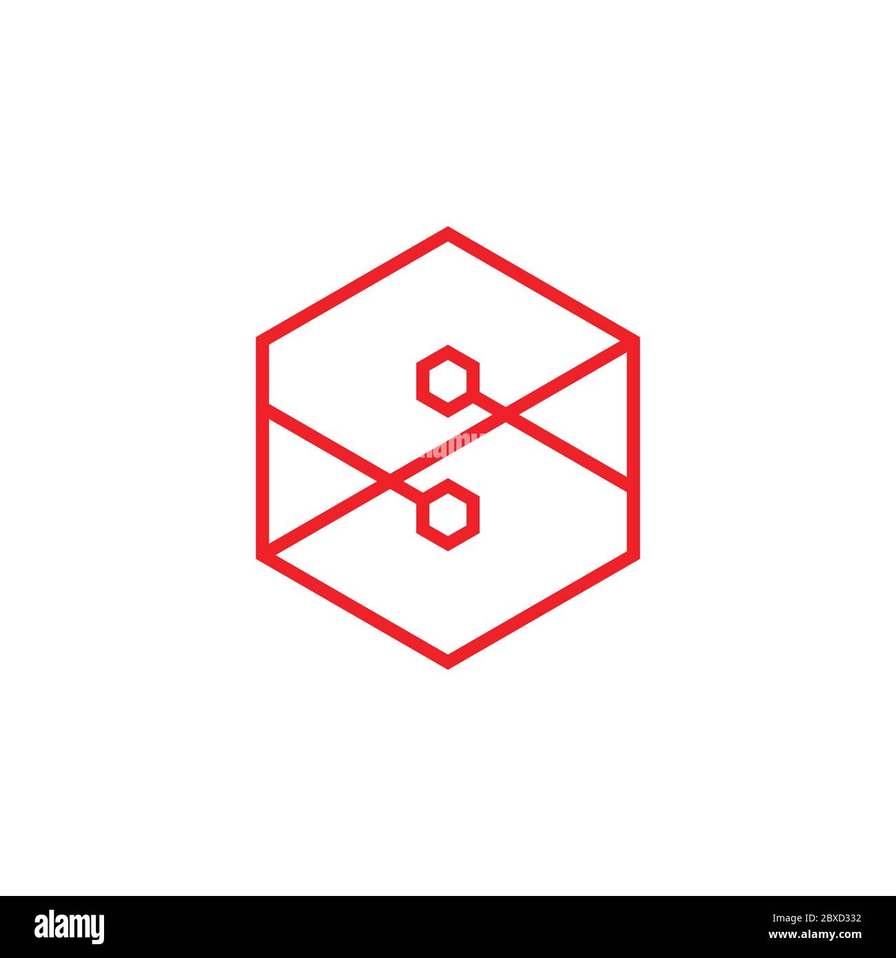 letter s hexagonal geometric line logo vector Stock Vector Image & Art ...