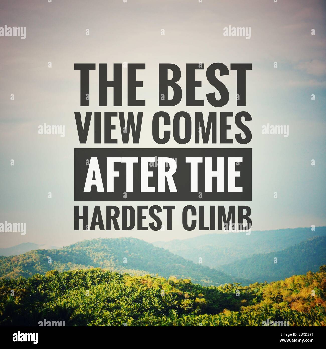Inspirational motivating quotes on nature background Stock Photo - Alamy
