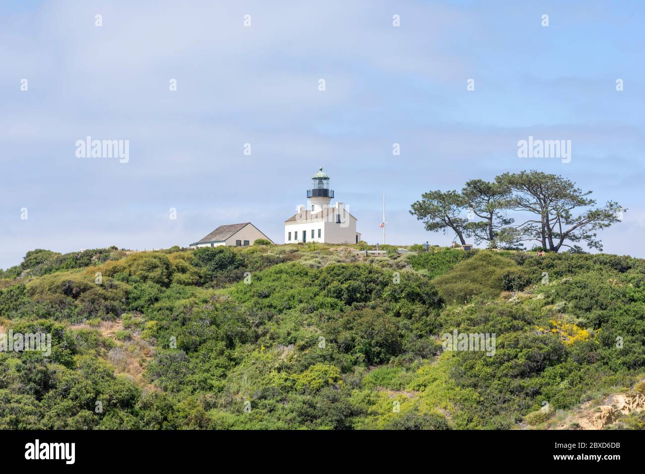 The Old Point Loma Lighthouse at the Cabrillo National Monument. San Diego, CA, USA. Stock Photo