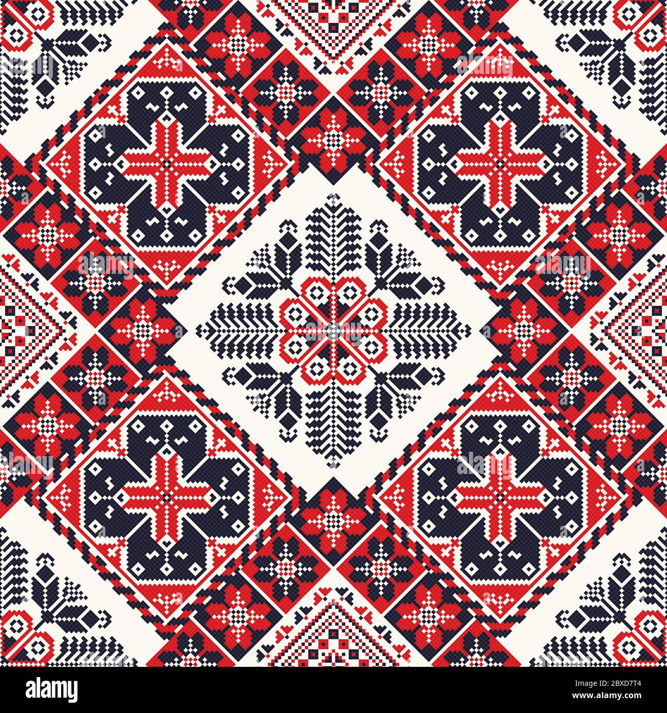 Romanian vector pattern inspired from traditional embroidery Stock Vector