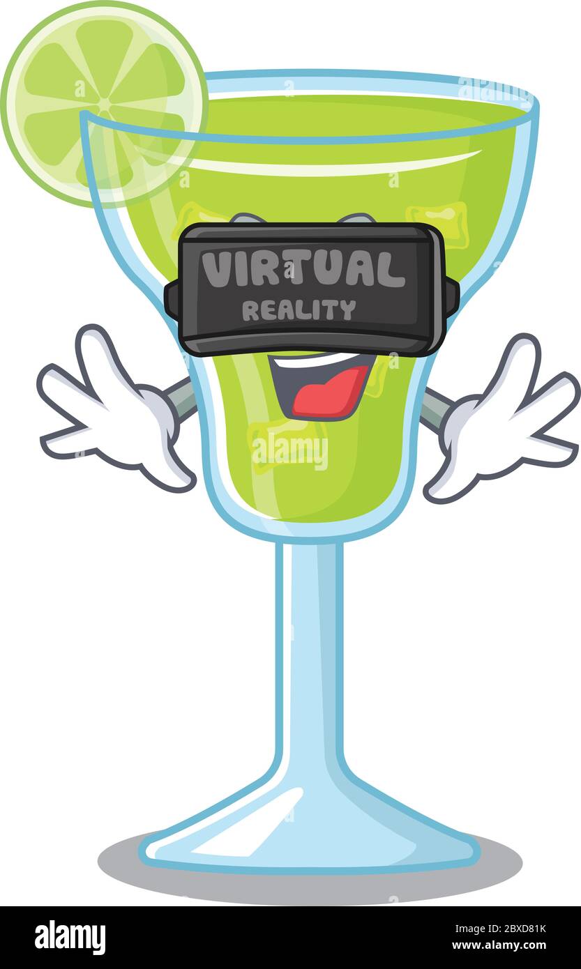 A cartoon image of margarita cocktail using modern Virtual Reality headset  Stock Vector Image & Art - Alamy