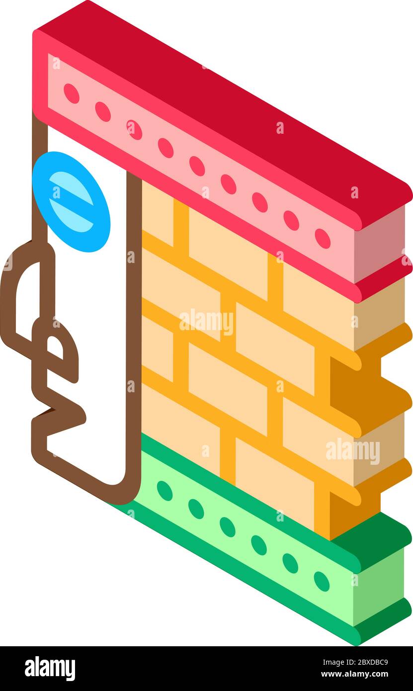Architectural Element Isometric Icon Vector Illustration Stock Vector ...