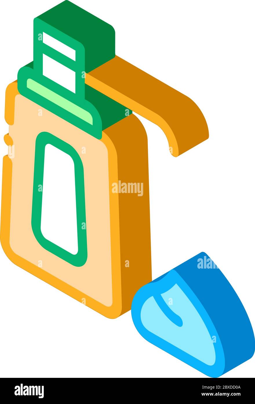 cream bottle isometric icon vector illustration Stock Vector