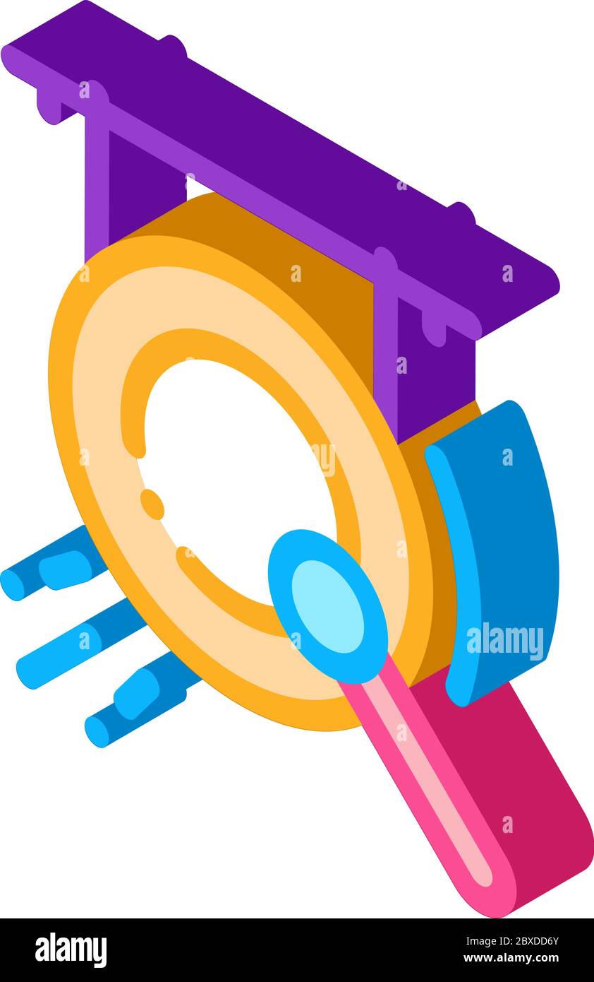 Gong Isometric Icon Vector Illustration Stock Vector