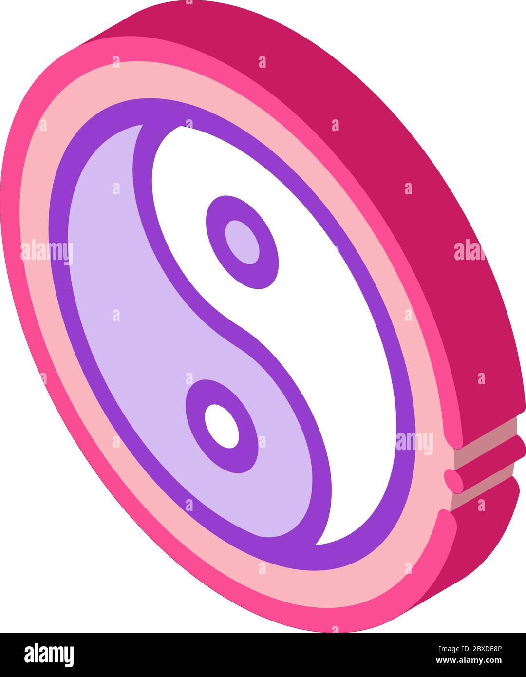 Yin Yang Isometric Icon Vector Illustration Stock Vector Image & Art ...
