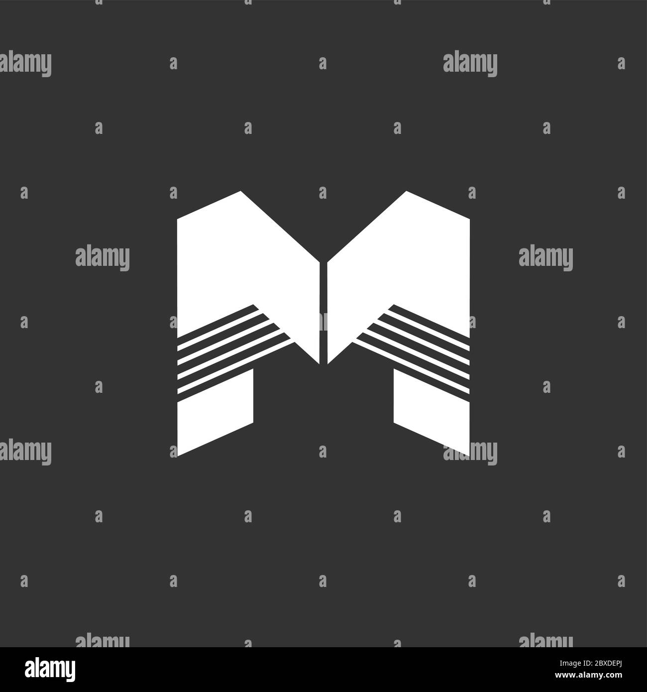 letter m stripes geometric logo vector Stock Vector Image & Art - Alamy