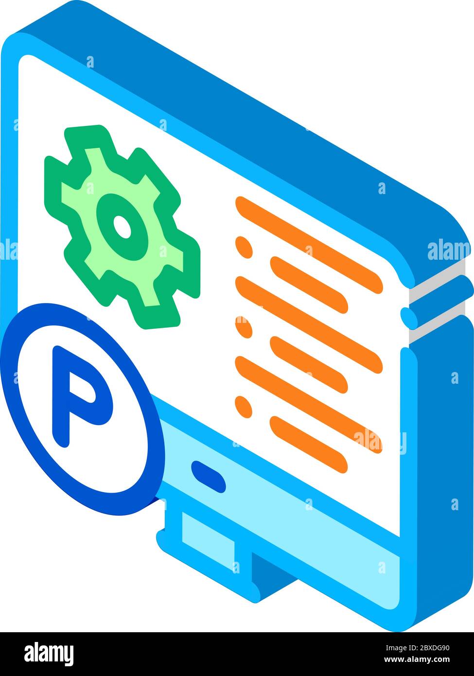 software process isometric icon vector illustration Stock Vector